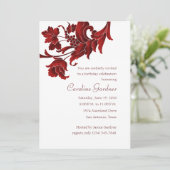 誕生日招待状ヴィンテージダマスクモチーフ 招待状 (スタンド正面)