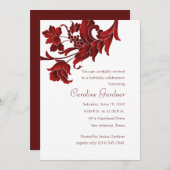 誕生日招待状ヴィンテージダマスクモチーフ 招待状 (正面/裏面)