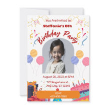 誕生日招待状個人用カード