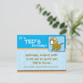 誕生日招待状子犬 招待状 (スタンド正面)