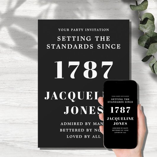 誕生日招待状白黒 招待状