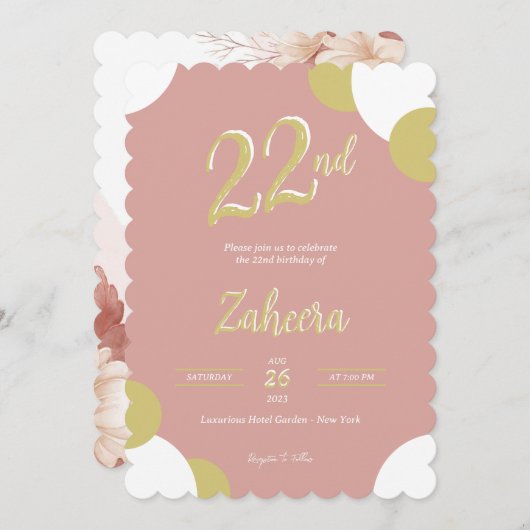 誕生日招待状 (正面/裏面)