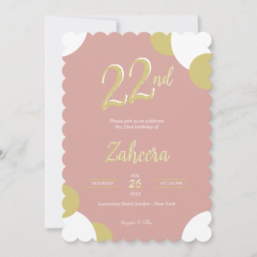 誕生日招待状 (正面)