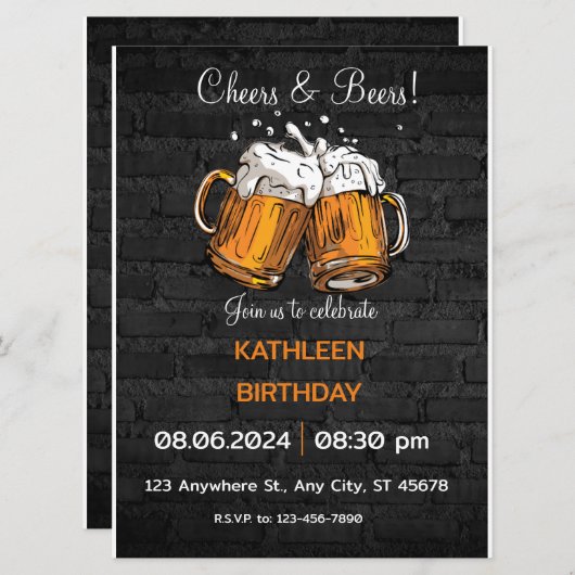 誕生日招待状 (正面/裏面)