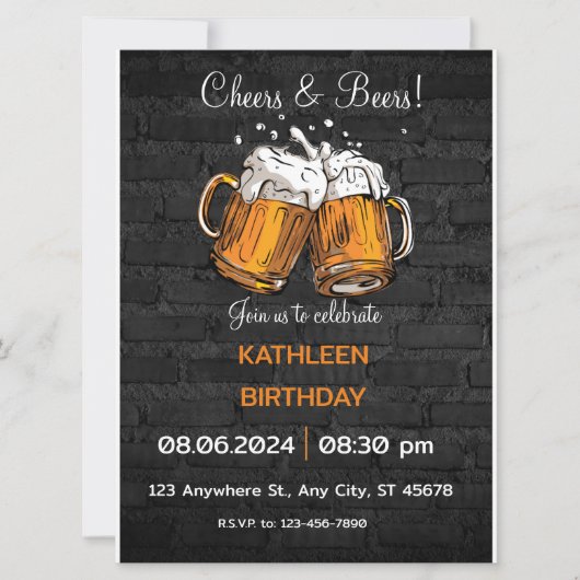 誕生日招待状 (正面)