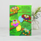 誕生日招待状030G:オウルズ 招待状 (スタンド正面)