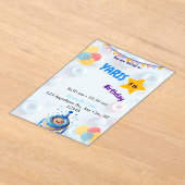 誕生日招待状 アクリル招待状 (レイダウン)