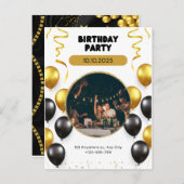 誕生日招待状 インビテーションポストカード (正面/裏面)