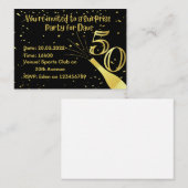 誕生日招待状 エンクロージャーカード (正面/裏面)