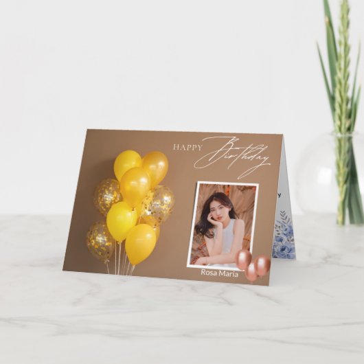 誕生日招待状 カード (正面)