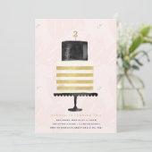 誕生日招待状 – ケーキ及びろうそく 招待状 (スタンド正面)