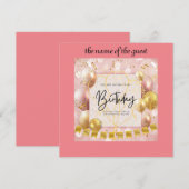 誕生日招待状 サンキューカード (正面/裏面)