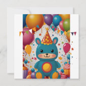 誕生日招待状 セーブザデート (裏面)