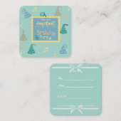 誕生日招待状 ノートカード (正面/裏面)