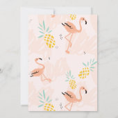 誕生日招待状 – パイナップルのようなパーティー 招待状 (裏面)