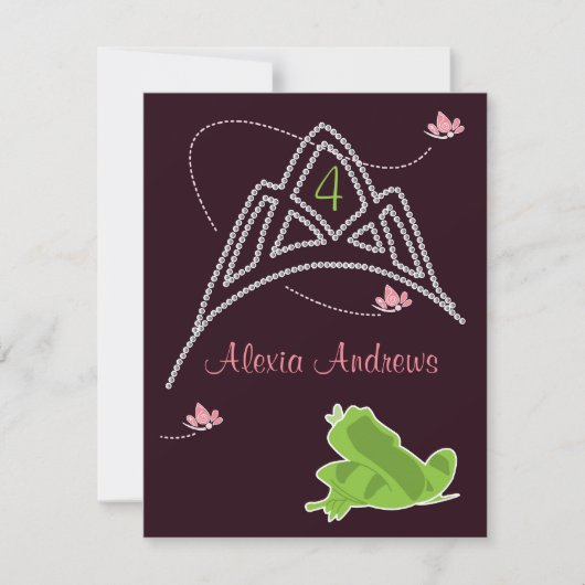 誕生日招待状-プリンセス&フロッグ 招待状 (正面)