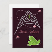 誕生日招待状-プリンセス&フロッグ 招待状 (正面/裏面)