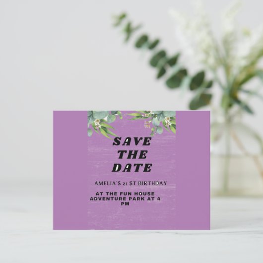 誕生日招待状 ポストカード (スタンド正面)