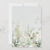 誕生日招待状|ユーカリプス·グリーナリー·ウォーターコル 招待状 (裏面)