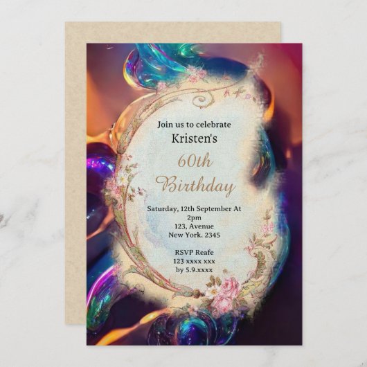 誕生日招待状 招待状 (正面/裏面)