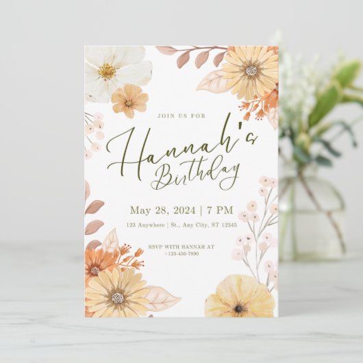 誕生日招待状 招待状 (スタンド正面)