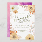 誕生日招待状 招待状 (正面/裏面)