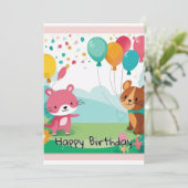 誕生日招待状 招待状 (スタンド正面)