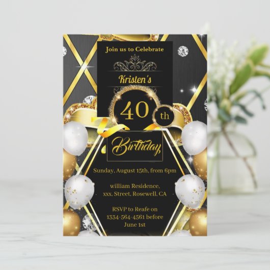 誕生日招待状 招待状 (スタンド正面)