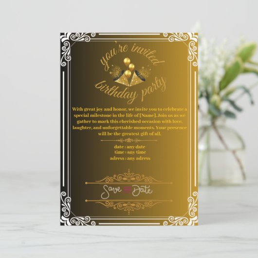 誕生日招待状 招待状 (スタンド正面)