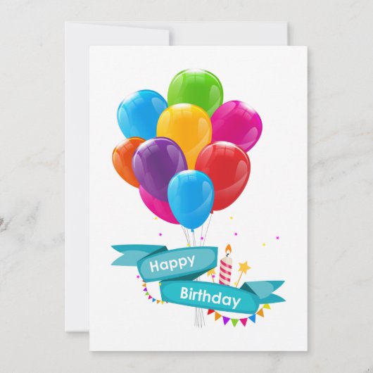 誕生日招待状 招待状 (裏面)