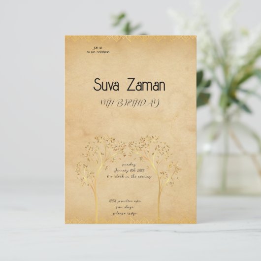 誕生日招待状 招待状 (スタンド正面)