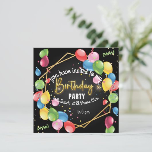 誕生日招待状 招待状 (スタンド正面)