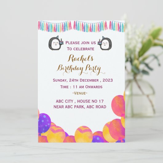 誕生日招待状 招待状 (スタンド正面)