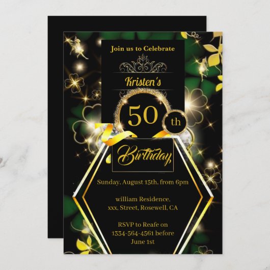 誕生日招待状 招待状 (正面/裏面)