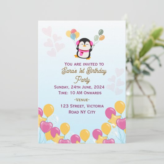 誕生日招待状 招待状 (スタンド正面)