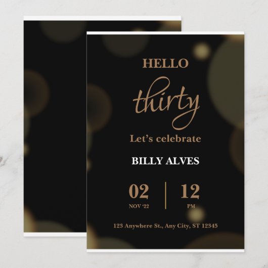 誕生日招待状 招待状 (正面/裏面)