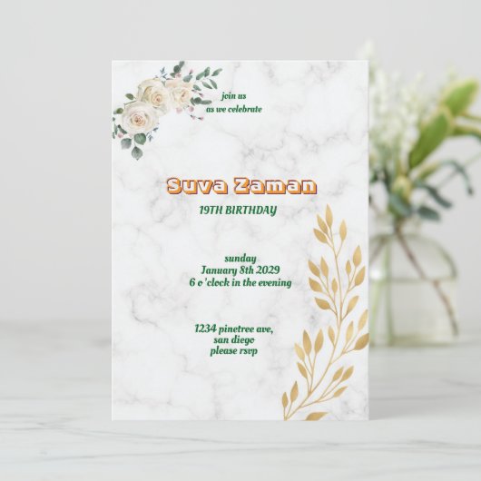 誕生日招待状 招待状 (スタンド正面)