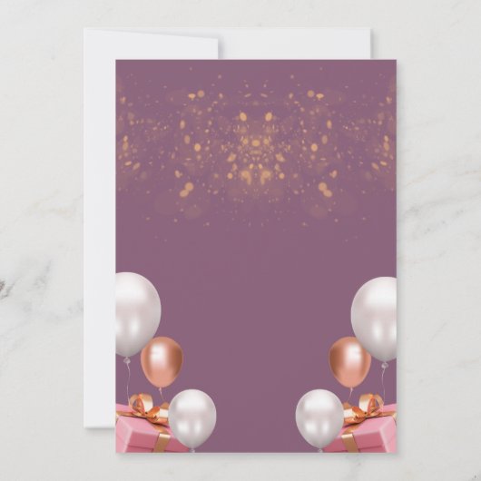 誕生日招待状 招待状 (裏面)