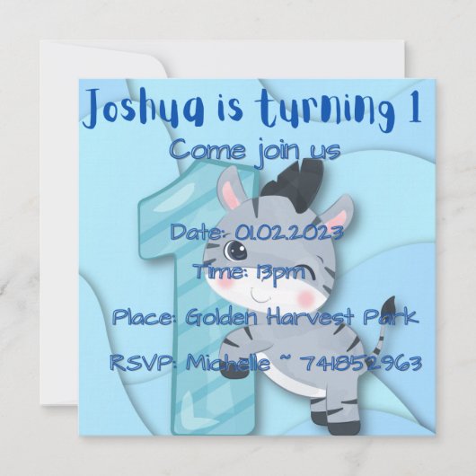 誕生日招待状 招待状 (正面)