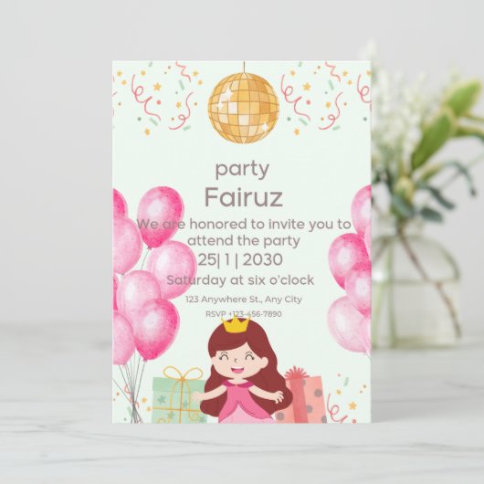 誕生日招待状 招待状 (スタンド正面)