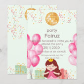 誕生日招待状 招待状 (正面/裏面)