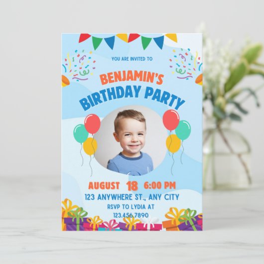 誕生日招待状 招待状 (スタンド正面)