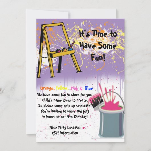 誕生日招待状 招待状 (正面)