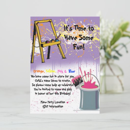 誕生日招待状 招待状 (スタンド正面)