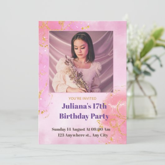 誕生日招待状 招待状 (スタンド正面)