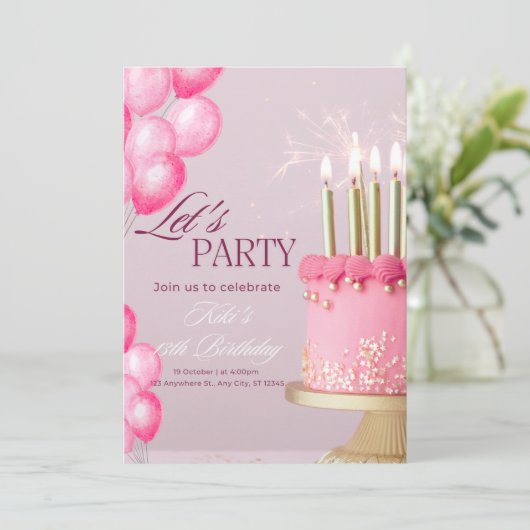 誕生日招待状 招待状 (スタンド正面)