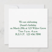 誕生日招待状 招待状 (裏面)