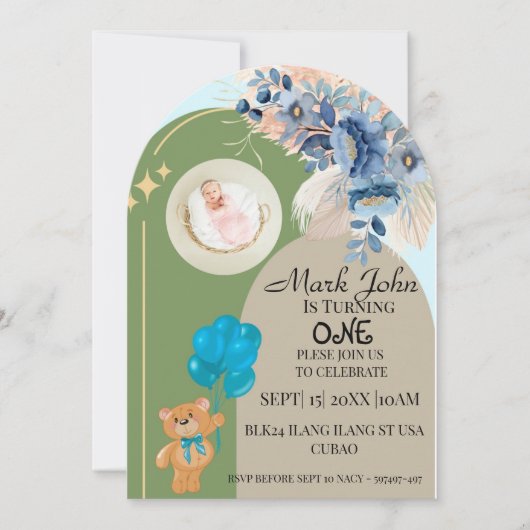 誕生日招待状 招待状 (正面)