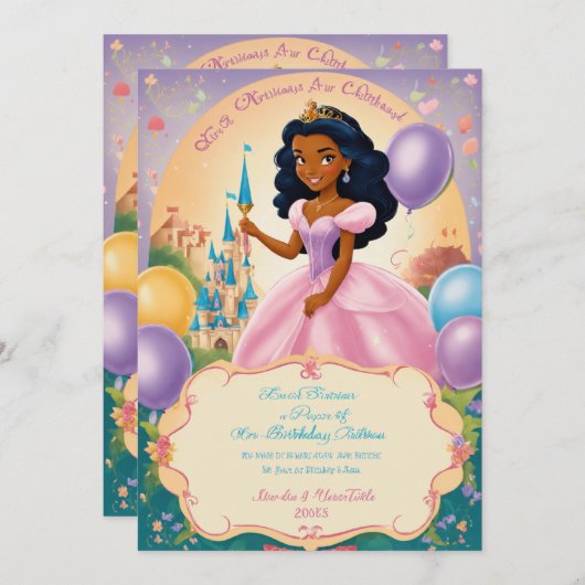 誕生日招待状 招待状 (正面/裏面)