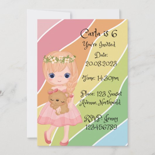 誕生日招待状 招待状 (正面)